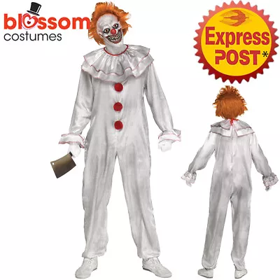 CA1082 Carnevil Clown Killer Scary Halloween Mens Circus Pennywise Costume Mask • $75.15