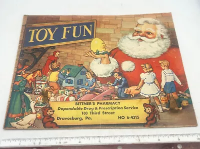 Vintage Christmas Toy Catalog Toy Fun From Bittner's Pharmacy In Dravosburg PA • $29