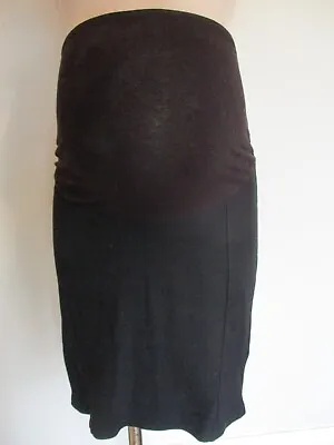 Next Maternity Black Over Bump Work Pencil Short Skirt Size 8 • £5.10