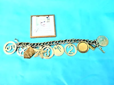 Mary Kayv Gold Tone Fashion Jewelry Bracelet - Seven Charms Plus Refrig. Magnet • $9.50