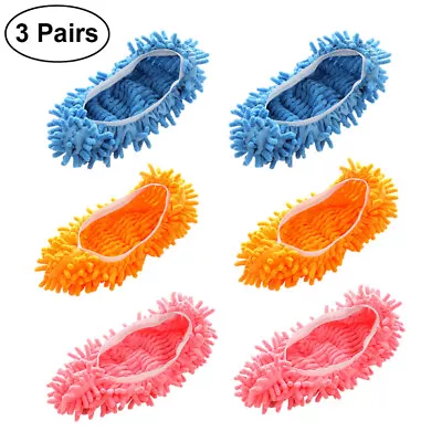 6X Duster Slippers Foot Mop Shoes Mopping Shoe Cover Microfiber Mop Slippers • $11.79