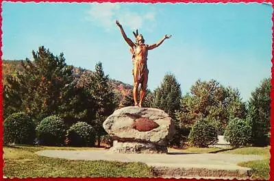 Indian Statue  Hail To The Sunrise  On Mohawk Trail Charlemont MA • $5.95