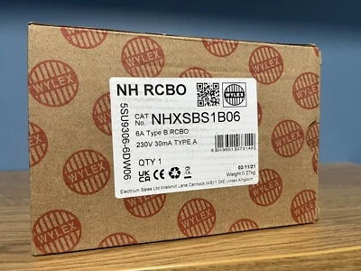 £18.50 • Buy Wylex 6amp Rcbo NHXSBS1B06 B6 230v 30mA