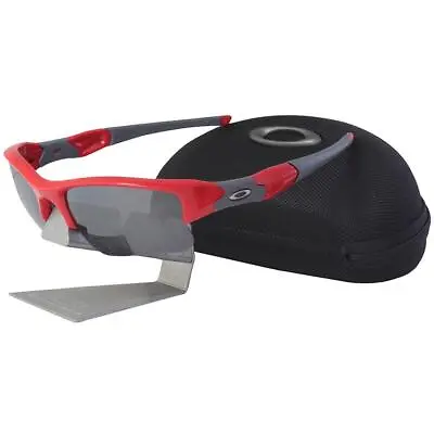 Oakley 03-902 Flak Jacket XLJ Infrared Black Iridium Lens Mens Sports Sunglasses • $115.59