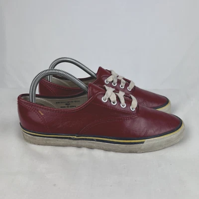 $26.81 • Buy Polo Ralph Lauren Shoes Womens Size 8.5 B Vintage 80's Faux Leather Red Low Top