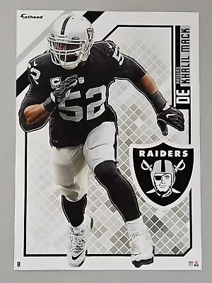 Khalil Mack Fathead Tradeables Oakland Raiders Logo Decal Sticker 2018 #8 • $4.95