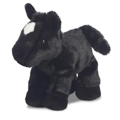 £10.99 • Buy Aurora Plush Mini Flopsie Beau Black Horse 13297 Cuddly Soft Toy Pony Teddy