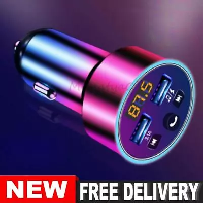 Bluetooth 5.0 Wireless FM Transmitter Car MP3 Player Radio 2-USB Charger Adapter • $12.13