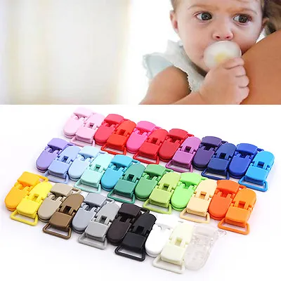 5PCS Plastic Pacifier Clips Soother Dummy Bib Suspender Paci Toy Holder • $1.70