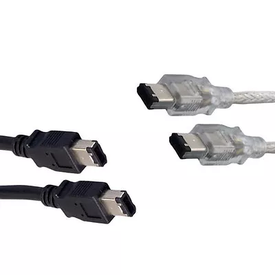 3Ft-15Ft 6 To 6 PIN IEEE 1394a IEEE1394 FIREWIRE 400 Mbps ILINK CABLE PC MAC DV • $16.99