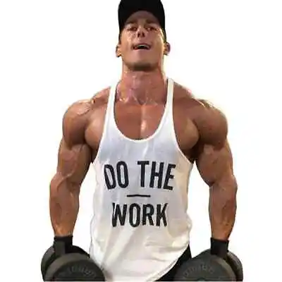 £12 • Buy Gym Warrior Mens Gym Vest  Bodybuilding Muscle Stringer-do The Work Tank Top
