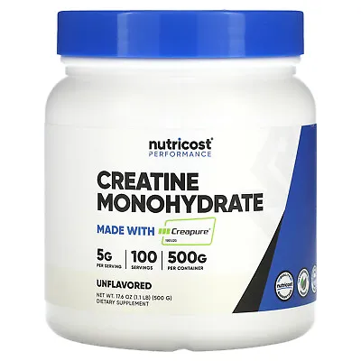 Performance Creatine Monohydrate Unflavored 1.1 Lb (500 G) • $36.95