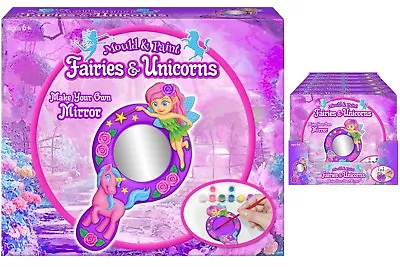 Make Your Own Picture Frame Craft Play Kit Mould Paint Fairies Unicorns Kids Set • £2.99