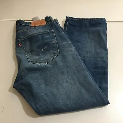 Levi's 501 Mens Straight Leg Button Fly Jeans Size 36x32 (36x27.5) Cuffed • $16.96