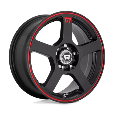 17x7 +40 Motegi MR116 Matte Black W/Red Stripe 5x112 5x114.3 Wheels Rims (QTY 4) • $729