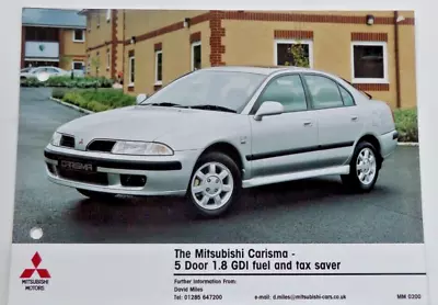 Mitsubishi Carisma 1.8 GDi 5 Door Press Release Photo  2000 MM 0200 Classic Gift • $7.45