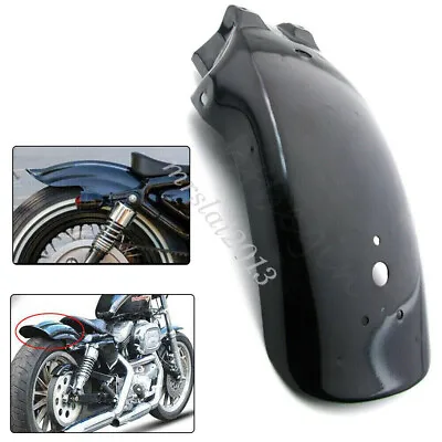 Universal Black Motorcycle Rear Fender Mudguard For Honda Shadow Yamaha • $59.79
