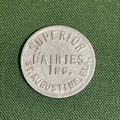 Rare Superior Diaries Token Good For 1 Quart Milk Saint Augustine Florida • $5