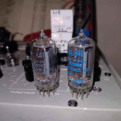 $50 • Buy TWO (2) 1974 National Electronics USA Model  NL-841 Nixie Clock Vacuum Tubes