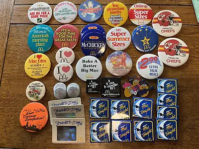 1980's 90's Lot Of 46 McDonald’s Pinback Buttons Pin Button • $19.99