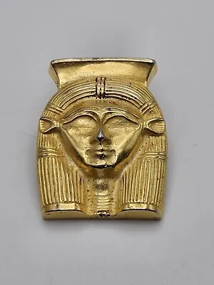 Vintage Egyptian Goddess Hathor Metropolitan Museum Art MMA Pendant Brooch Pin • $49