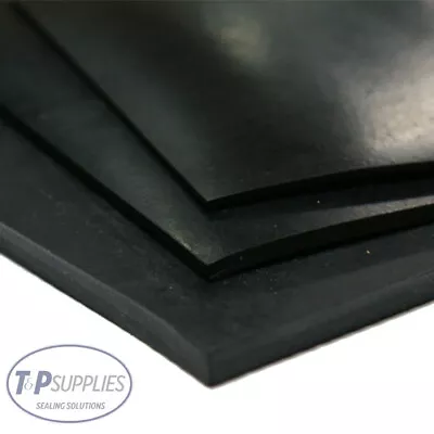 Solid Black Neoprene Rubber Gasket Sheet - Various Sizes & Thicknesses • £26.70