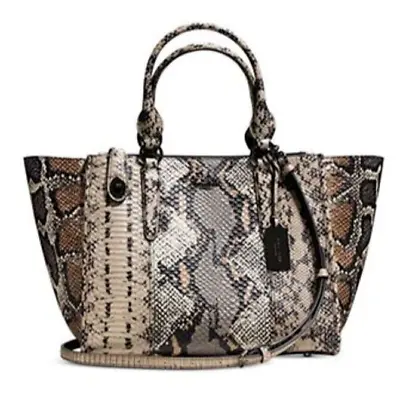 $315 • Buy Coach 37177 CROSBY CARRYALL IN PIECED EXOTIC EMBOSSED LEATHER FOG MULTI - NEW