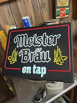 Meister Brau Beer Sign  ON TAP Lighted Vintage 1985 RARE • $89.99