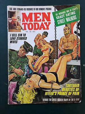 Men Today Magazine 2/64 VINTAGE MAGAZINE ACTION PULP NAZI MEN'S ADVENTURE • $16