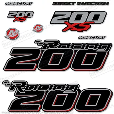 Fits Mercury Racing Optimax 200XS DFI DECAL SET • $144.95