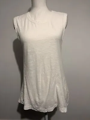 £4.99 • Buy Vest Top Gap Size M (10) White Distressed Look Round Neck Womens