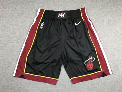 Classics Miami Heat Basketball Shorts Stitched Black • £26.75