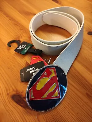 Superman Belt Buckle DC Comics Warner Brothers Licenced Size M Brand New 32-34in • £12.98