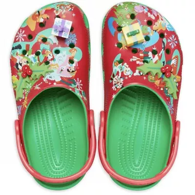 Disney Mickey Mouse & Friends Crocs Christmas Holiday Clogs For Kids MULTI SIZE • $44.95