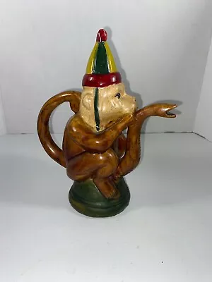 Ceramic Circus Monkey  Antique Vintage Figure Unusual W/Crazing • $645