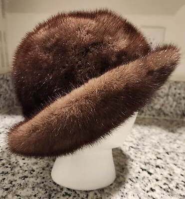 Vintage Koslow's Real Mink Brown Ladies Bucket Hat • $69.99