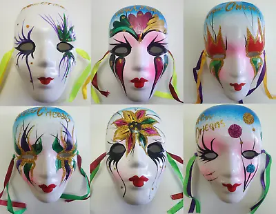 Mardi Gras Hand Painted Mask 5  - Handcrafted New Orleans • $4.95