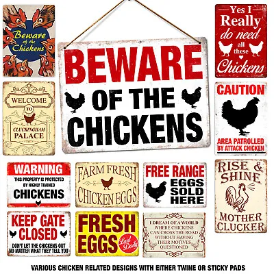 Metal Wall Sign - Various Chicken Fanatic Owner Agricultural Farm • £8.85