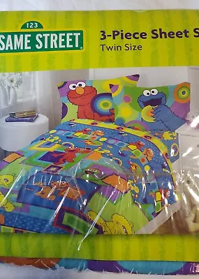 Vintage Sesame Street  New 3 Piece Kids Bedding Sheet Set TWIN Bed  • $64.99
