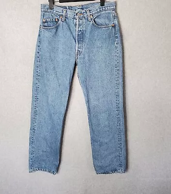 VTG Levi’s 501 Blue Jeans 90’s Men’s Tag Size 33X30 Actual 32X20 Made In USA EUC • $39.98