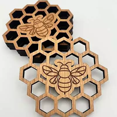 Honeycomb And Bee Coasters • £9.99