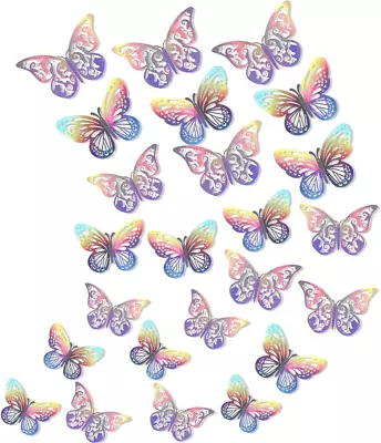 WELANE 3D Butterfly Wall Decor Stickers 24 PCS Removable Butterfly Stickers ... • $13.79