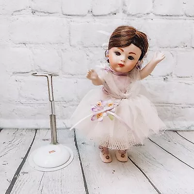 Vtg BRUJ 9 1980s Doll Bisque Porcelain Ballerina Tutu Kaiser Stand Brunette • $35