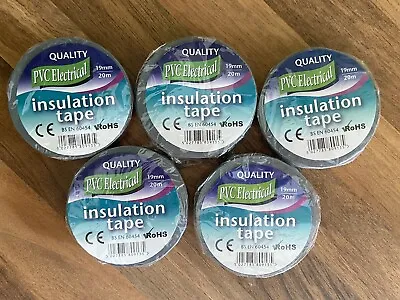 5 X Quality PVC Electrical Insulation Tape 19mm X 20m • £16.99