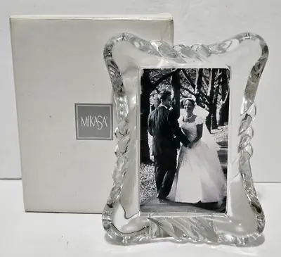 Mikasa Picture Frame Crystal 3 X 5  Twist WX240/576 Made In Japan Clear Gift • $19.99