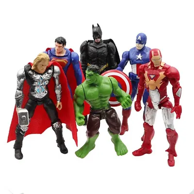 6pcs/Set Marvel Avengers Super Hero Action Figure Toy Doll Collection Gifts • £7.91