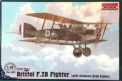 £29.99 • Buy RODEN 1/48 Bristol F.2B Fighter #429 (with Sunbeam Arab Engine) WWI Kit 