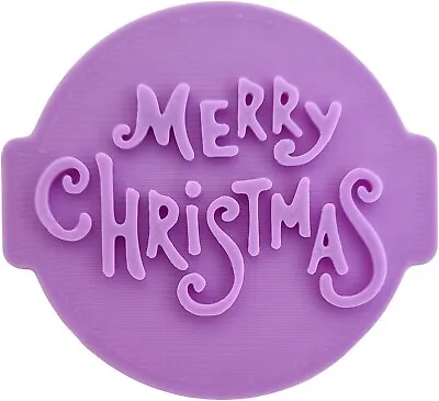 £3.90 • Buy Happy Christmas Embosser Stamp For Fondant Icing Cupcake Cake Topper Decoration