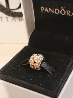 $36.15 • Buy Genuine Pandora Rose Gold 14k Unique Blend Ceramic White Daisy Charm