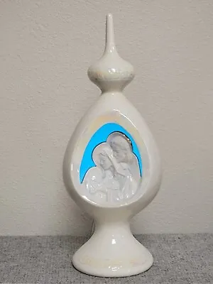 Vintage 1977 Ceramic 14  Christmas Nativity Lamp/Light MCM Indent Finial Design • $39.99